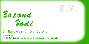 botond hodi business card