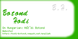 botond hodi business card